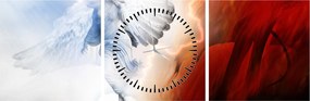 Obraz - Dobro a zlo (s hodinami) (90x30 cm)