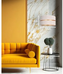 Duolla - Luster na lanku DUO 1xE27/15W/230V pr. 40 cm krémová/zlatá