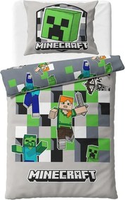 TipTrade Bavlnené obliečky 140x200 + 70x90 cm - Minecraft Objav svoj svet