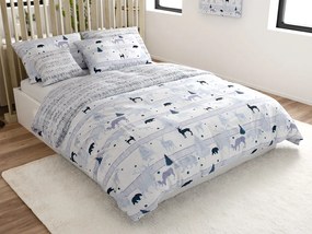 Bavlnené obliečky Renforcé SOBI A STROMKY biele Rozmer obliečky: 70 x 90 cm | 140 x 220 cm