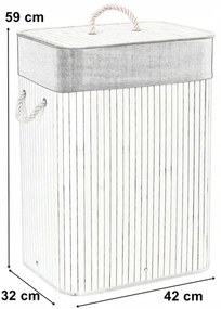 Kôš na bielizeň 1 priehradkový, bambusový