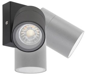 Vonkajšia nástenná lampa čierna nastaviteľná IP44 - Solo