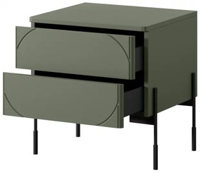 Nočný stolík Sonatia 45 cm - olivová
