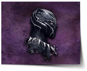 Sablio Plagát BLACK PANTHER z profilu Fialový hmlistý - 90x60 cm