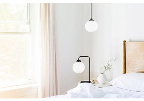 Stolná lampa Florence, 1x biele sklenené tienidlo