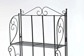 Kovová polica regál Leah - Čierna