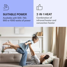 Klarstein La Palma 500 smart, infračervený ohrievač 2 v 1, 60 x 60 cm, 500 W, zrkadlová predná časť
