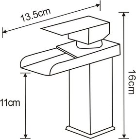 Mexen Hydra umývadlová batéria, zlatá, 744900-50