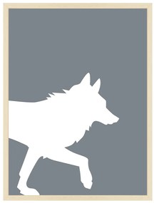 Minimalist Animals - vlk - obraz do detskej izby Bez rámu  | Dolope