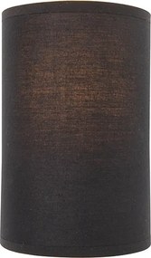 Moderná nástenná lampa čierna a zlatá - Simple Drum