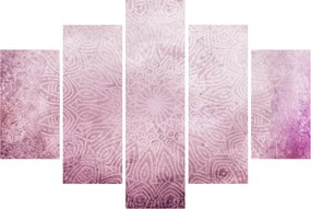 Obraz - Mandala v ružovej stene (150x105 cm)