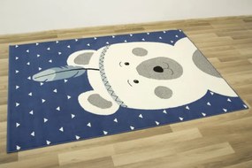 Detský koberec Luna Kids 534222/94955 -Medvedík indián, modrý