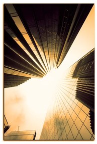 Obraz na plátne - Perspektíva mrakodrapu - obdĺžnik 7252FA (90x60 cm  )