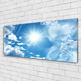 Obraz plexi Slnko mraky nebo modré 125x50 cm