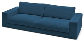 Tmavomodrá menčestrová pohovka 274 cm Leonard – Bobochic Paris