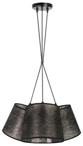 Duolla - Luster na lanku ROSSA 3xE27/40W/230V čierna