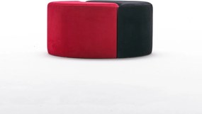 Taburet Alis Puf Red and Black