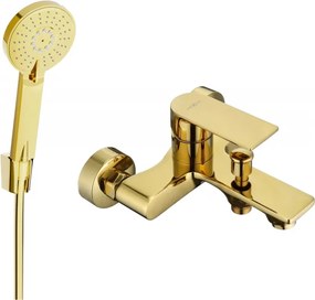 Mexen Royo R40 vaňová batéria so sprchovacím setom, zlatá - 7223R40-50