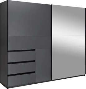 XXXLutz SKRIŇA S POSUVNÝMI DVERAMI, grafitová, 250/210/61,5 cm P & B - Skrine - 000885001013