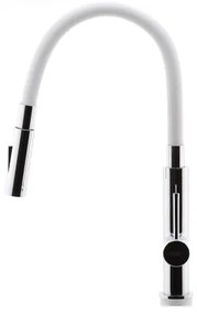 FERRO - Drezová batéria s flexibilným ramienkom lesklý chróm/biela