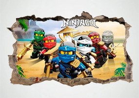 3D nálepka na stenu NINJA GO 74 x 120 cm