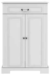 Komoda Ines elegant white 2-dverová s 1 zásuvkou