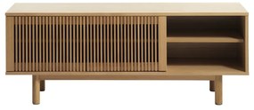 TV stolík v dekore duba v prírodnej farbe 143x55 cm Tiber – Unique Furniture