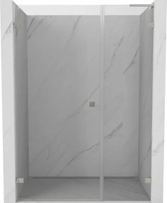 Mexen Lunar-B, L Otočné ľavé sprchové dvere 125 cm, 8mm číre sklo, oceľový profil, 832SL-125-050-97-00-L