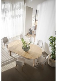 Okrúhly rozkladací jedálenský stôl v dekore duba v prírodnej farbe ø 130 cm Glenside – Rowico