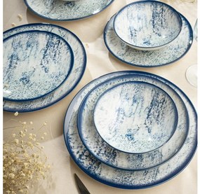 Jedálenská súprava 24 ks modrá/porcelán