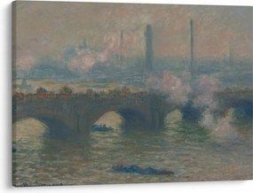 Obraz - Claude Monet, Waterloo Bridge, Gray Day, reprodukcia (70x50 cm)