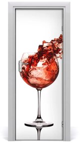 Samolepiace fototapety na dvere poháre vína 85x205 cm