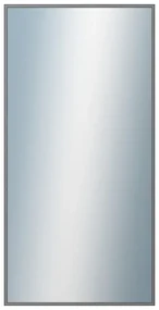 DANTIK - Zrkadlo v rámu, rozmer s rámom 50x100 cm z lišty Hliník šedá drásaná (7269223)