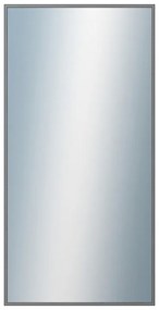 DANTIK - Zrkadlo v rámu, rozmer s rámom 50x100 cm z lišty Hliník šedá drásaná (7269223)