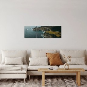 Obraz - Útes v oceáne (s hodinami) (90x30 cm)