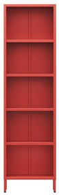 Knižnica do obývačky MARIO, 500 x 1800 x 350 mm, Modern: červená farba