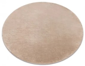 Sammer Mäkký plyšový koberec shaggy v béžovej farbe C358 Priemer 100 cm