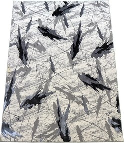 Koberec Allianz 6310 GREY – sivý obdĺžnik s abstraktným vzorom Rozmer: 60x100 cm