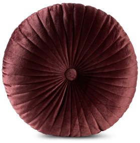 Dekorstudio Dekoratívny okrúhly vankúš VELVET - bordový