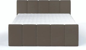 Posteľ boxspring Fresco 180x200 cm, svetlo hnedá látka