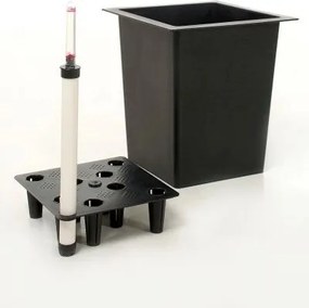 Kvetináč BLOCK, sklolaminát, výška 60 cm, antracit