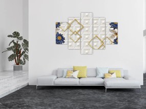 Obraz - Diamantové kvety (150x105 cm)