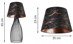 Stolná lampa Werona, 1x textilné tienidlo (výber zo 6 farieb)