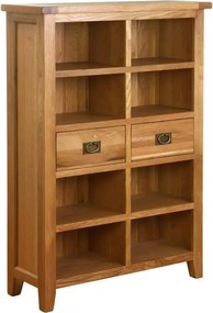 Knižnica s 2 zásuvkami, 100x36x140 cm