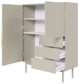 Vysoká komoda Viva 104 cm kašmírová