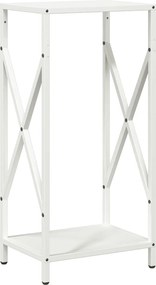 vidaXL Stojan na palivové drevo Biely Oceľ valcovaná za studena