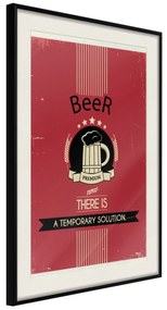 Artgeist Plagát - Premium Beer [Poster] Veľkosť: 30x45, Verzia: Čierny rám s passe-partout