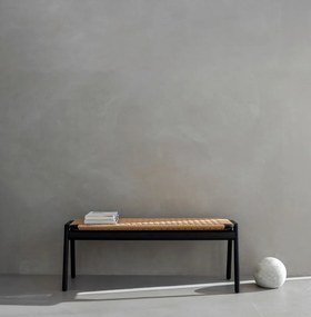 Čierna/v prírodnej farbe lavica Klupa – Gazzda