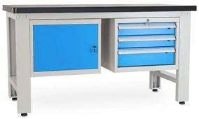 Dielenský stôl Solid MDF-13, 150 cm, 2 závesné boxy, čierna