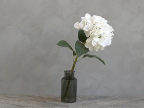 Dekorácia umelá biela kvetina Hortenzie Hydragea white - 85 cm